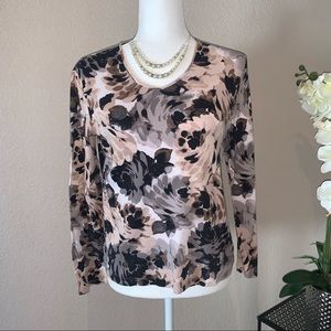 Croft & Barrow Floral Printed Shirt Size M